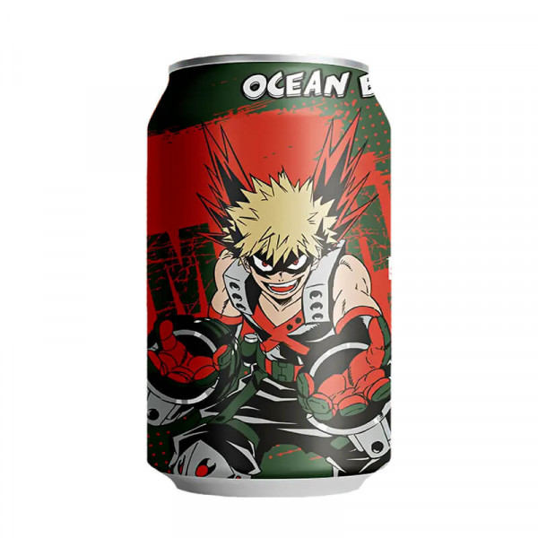 Ocean Bomb x My Hero Academia Bakugo Red Grape 330 ml