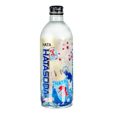 Hatakosen Ramune Soda Drink White Peach