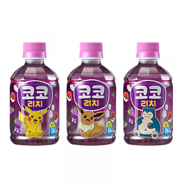 Lotte Coco Rich Nata De Coco Pokemon Drink Grape