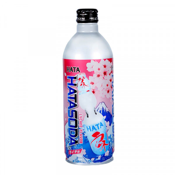 Hatakosen Ramune Soda Drink Lychee 500 ml