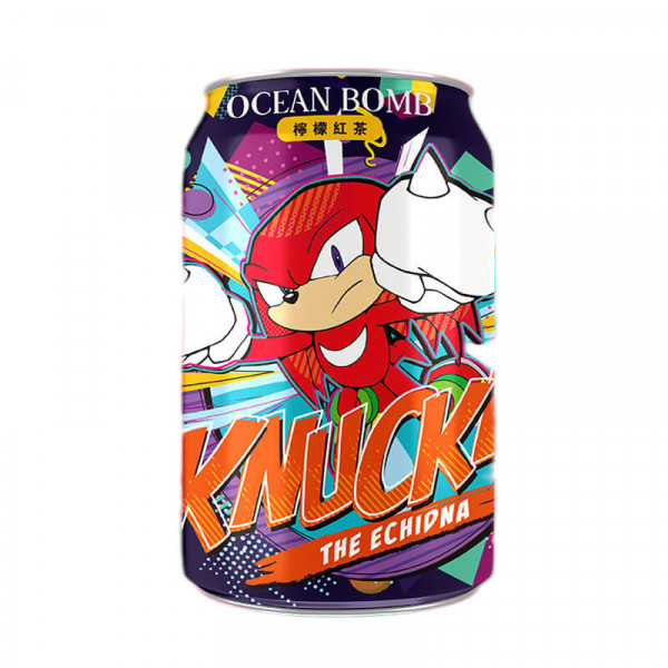 Ocean Bomb x Sonic X Knuckles the Echidna Lemon Tea 315 ml