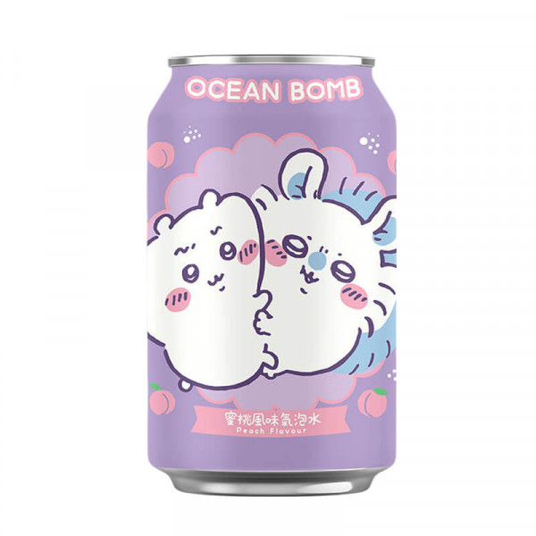 Ocean Bomb x Chiikawa Peach Sugar Free 330 ml