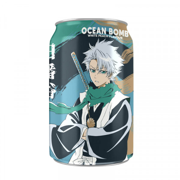 Ocean Bomb x Bleach Toshiro Hitsugaya White Peach 330 ml