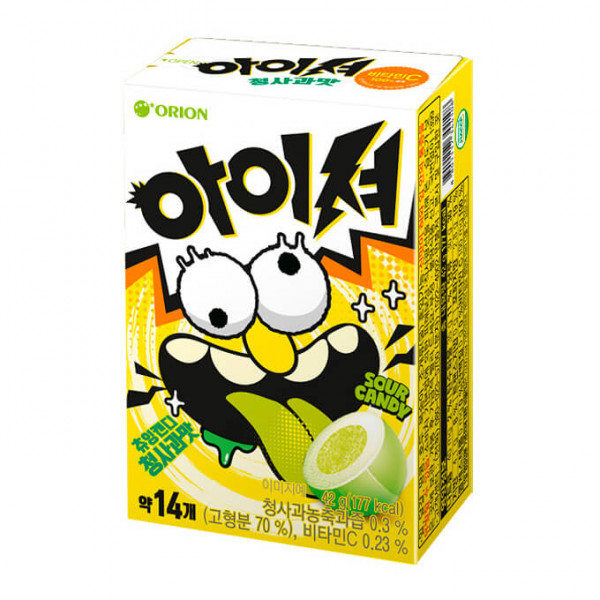 Orion Sour Powder in Chewing Candy Green Apple