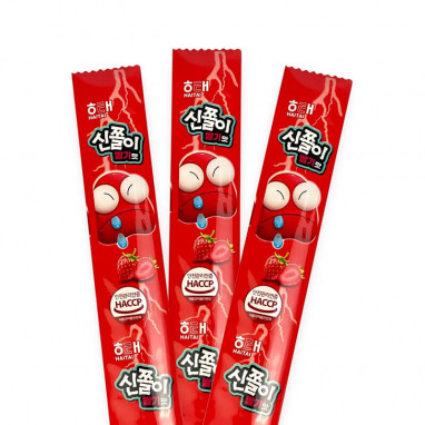Haitai Long Sour Jelly Candy Strawberry 1 szt.