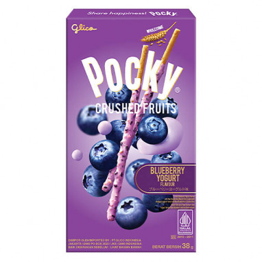 Glico Pocky Crushed Fruits Blueberry Yoghurt