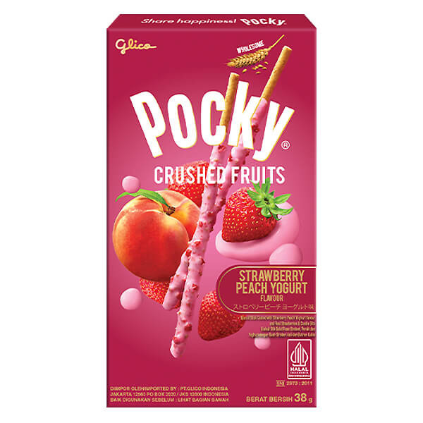 Glico Pocky Crushed Fruits Strawberry Peach Yoghurt