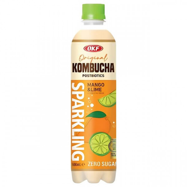 OKF Kombucha Mango Lime Sparkling Drink 500 ml