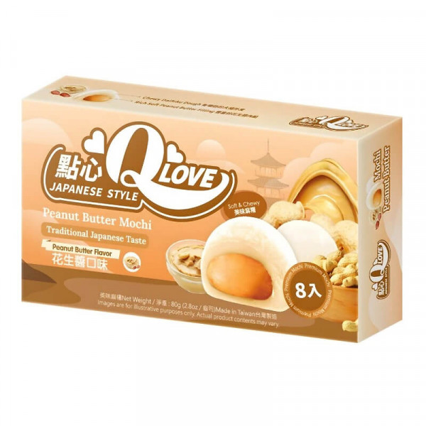 QLove Peanut Butter Mini Mochi 80 g
