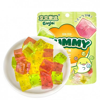Ennjoi Assorted Fruit Chia Seeds Cube Gummy