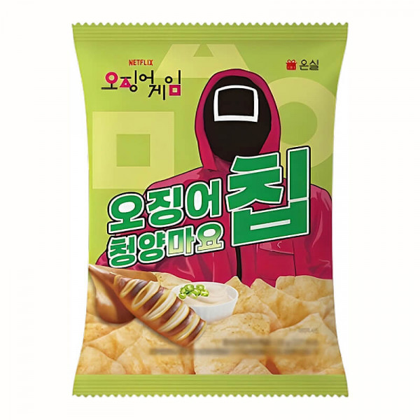 Onsil Netflix Squid Game Green Chili Mayo Chips