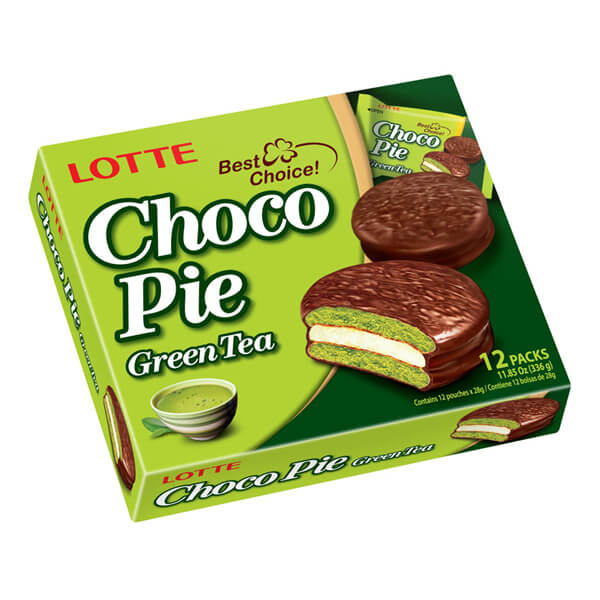 Lotte Choco Pie Green Tea 12-pack