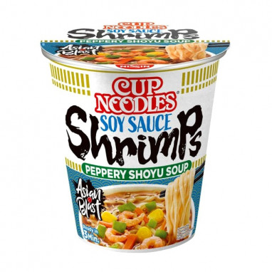 Zupa Nissin Cup Noodles Soy Sauce Shrimps