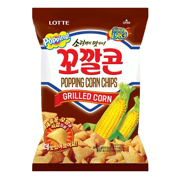 Chrupki Lotte Popping Chips Grilled Corn BBQ