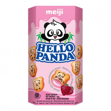 Ciastka Meiji Hello Panda Strawberry