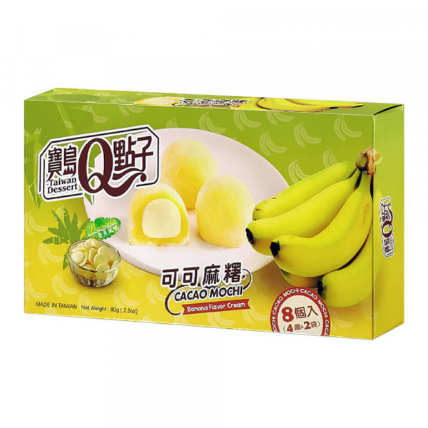 Taiwan Dessert Q Brand Mico Cacao Mochi Banana 80 g