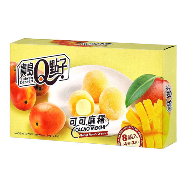 Taiwan Dessert Q Brand Mico Cacao Mochi Mango 80 g