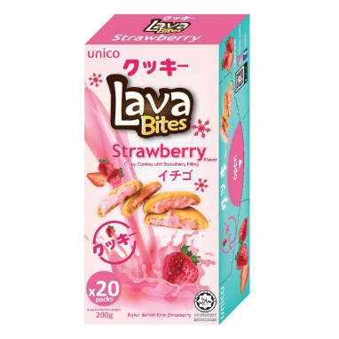 Unico Lava Bites Strawberry 200 g