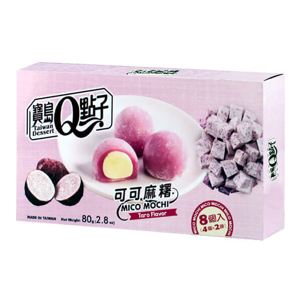 Taiwan Dessert Q Brand Mico Cacao Mochi Taro 80 g