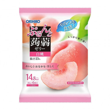 Orihiro Purunto Konjac Jelly Peach 6-pack